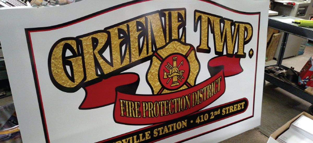 Matherville Fire Department Aluminum Sign, double sided, 3’ x 6’ - Adobe Illustrator CC - 2018